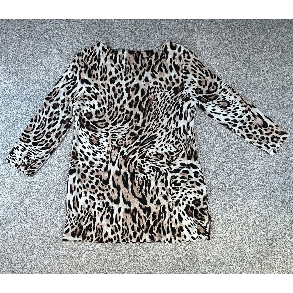 Chico's V-Neck  Leopard/Animal Print  Mob Wife  top Women's‎ sz 0 / US sz 4/6 - Picture 6 of 6